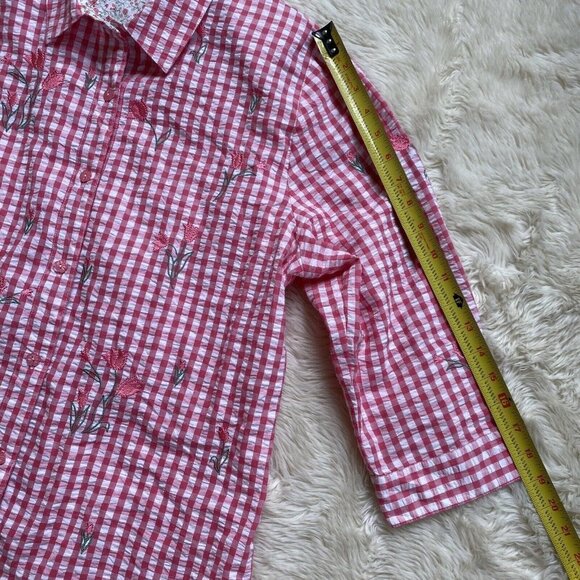 Vintage Teddi Blouse Retro 80s Farmhouse Top XL - Picture 6 of 12